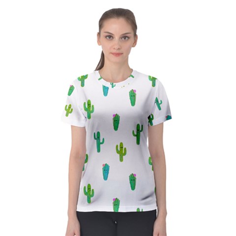 Funny Cacti With Muzzles Women s Sport Mesh Tee by SychEva