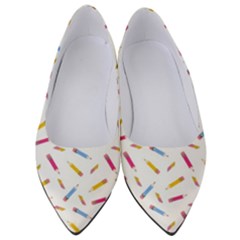 Multicolored Pencils And Erasers Women s Low Heels by SychEva