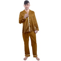 Metallic Mesh Screen 2-gold Men s Long Sleeve Satin Pajamas Set by impacteesstreetweareight