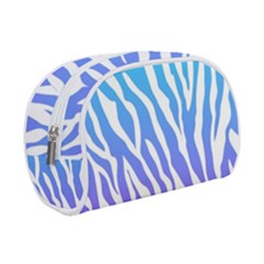 White Tiger Purple & Blue Animal Fur Print Stripes Make Up Case (small)