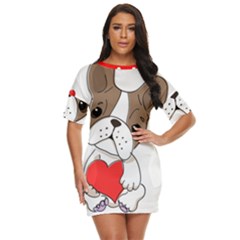 French Bulldog Hearts Just Threw It On Dress by SomethingForEveryone