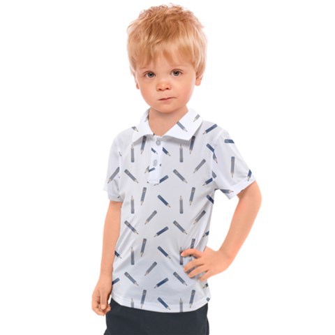 Gray Pencils On A Light Background Kids  Polo Tee by SychEva