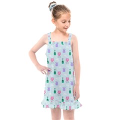 Funny Monsters Aliens Kids  Overall Dress by SychEva