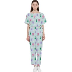 Funny Monsters Aliens Batwing Lightweight Jumpsuit by SychEva