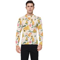 Yellow Juicy Pears And Apricots Men s Long Sleeve Rash Guard by SychEva