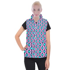A Chain Of Blue Circles Women s Button Up Vest by SychEva