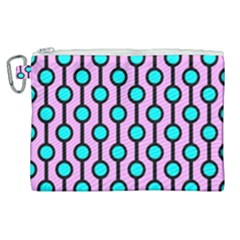 A Chain Of Blue Circles Canvas Cosmetic Bag (xl) by SychEva