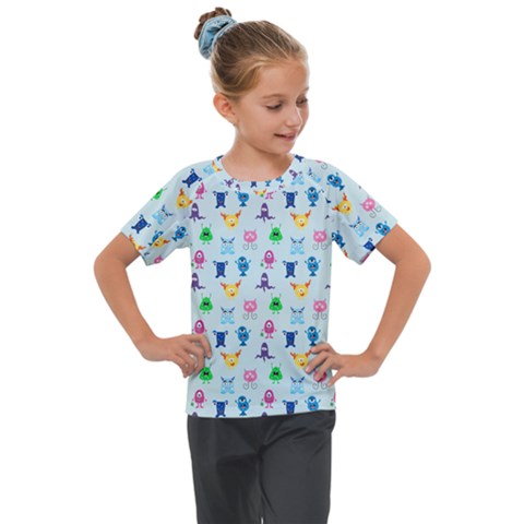 Funny Monsters Kids  Mesh Piece Tee by SychEva