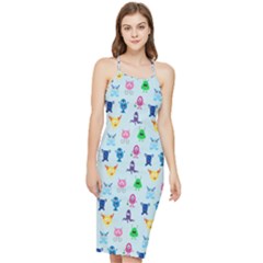 Funny Monsters Bodycon Cross Back Summer Dress by SychEva