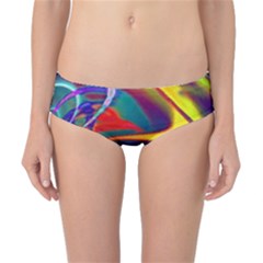 Colorful Rainbow Modern Paint Pattern 13 Classic Bikini Bottoms by DinkovaArt