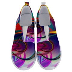 Colorful Rainbow Modern Paint Pattern 13 No Lace Lightweight Shoes by DinkovaArt