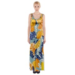 Floral Thigh Split Maxi Dress by Sparkle