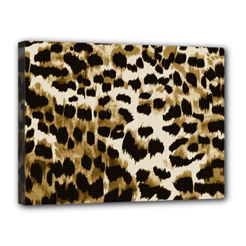 Leopard-print 2 Canvas 16  X 12  (stretched) by skindeep