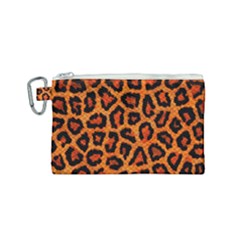 Leopard-print 3 Canvas Cosmetic Bag (small) by skindeep