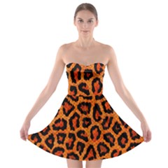 Leopard-print 3 Strapless Bra Top Dress by skindeep