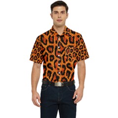Leopard-print 3 Men s Short Sleeve Pocket Shirt  by skindeep