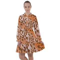 Leopard-knitted All Frills Chiffon Dress by skindeep