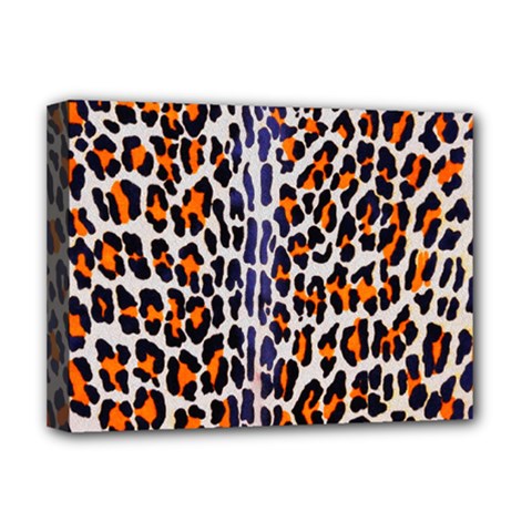 Fur-leopard 5 Deluxe Canvas 16  X 12  (stretched)  by skindeep