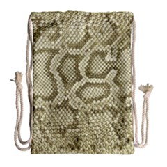 Leatherette Snake 4 Drawstring Bag (large) by skindeep