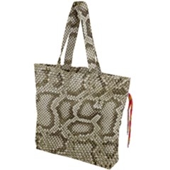 Leatherette Snake 4 Drawstring Tote Bag by skindeep