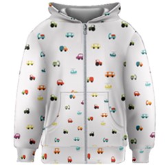 Cute Bright Little Cars Kids  Zipper Hoodie Without Drawstring by SychEva
