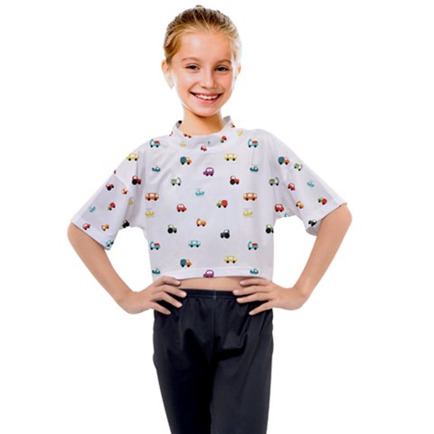 Cute Bright Little Cars Kids Mock Neck Tee by SychEva