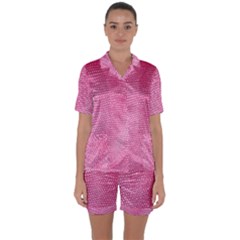 Reptile Skin Pattern 3 Satin Short Sleeve Pajamas Set by skindeep