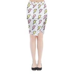 Pattern Cute Flash Design Midi Wrap Pencil Skirt by brightlightarts