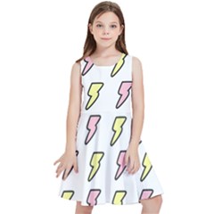 Pattern Cute Flash Design Kids  Skater Dress by brightlightarts