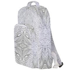 Mono Repeats Double Compartment Backpack by kaleidomarblingart