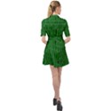 Crocodile Leather Green Belted Shirt Dress View2