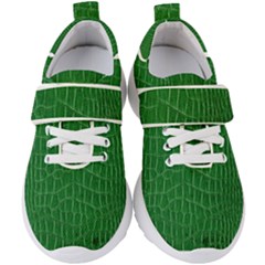 Crocodile Leather Green Kids  Velcro Strap Shoes by skindeep