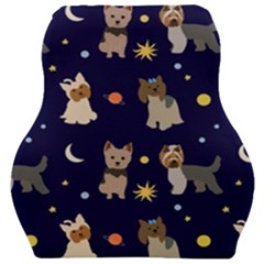 Terrier Cute Dog With Stars Sun And Moon Car Seat Velour Cushion  by SychEva