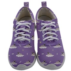 Pug Dog On A Cloud Mens Athletic Shoes by SychEva