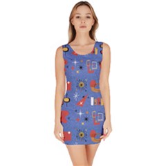Blue 50s Bodycon Dress by InPlainSightStyle