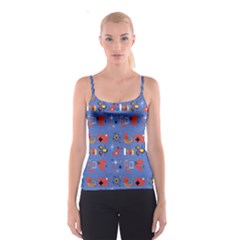 Blue 50s Spaghetti Strap Top by InPlainSightStyle