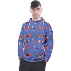 Blue 50s Men s Pullover Hoodie by InPlainSightStyle