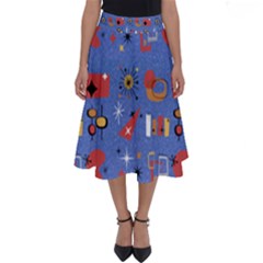 Blue 50s Perfect Length Midi Skirt by InPlainSightStyle