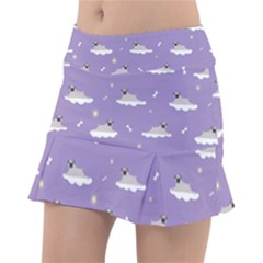 Cheerful Pugs Lie In The Clouds Classic Tennis Skirt by SychEva