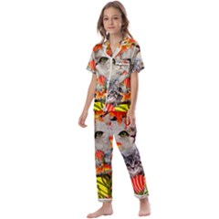 Aquarium Life Cropped Kids  Satin Short Sleeve Pajamas Set by impacteesstreetwearcollage