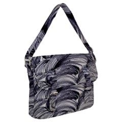 Monochrome Smudge Buckle Messenger Bag by kaleidomarblingart