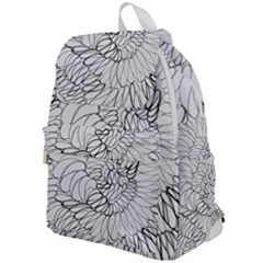 Mono Swirls Top Flap Backpack by kaleidomarblingart
