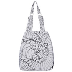 Mono Swirls Center Zip Backpack by kaleidomarblingart