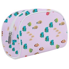 Marine Fish Multicolored On A Pink Background Make Up Case (medium) by SychEva