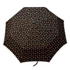 Cute Deer Pattern Black Folding Umbrellas by snowwhitegirl