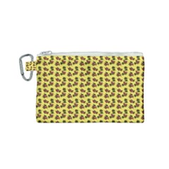 Cute Deer Pattern Yellow Canvas Cosmetic Bag (small) by snowwhitegirl