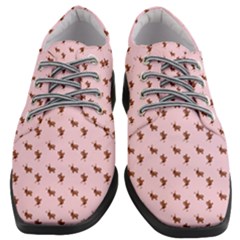 Kawaii Cute Deer Pink Women Heeled Oxford Shoes