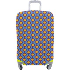 Yellow Circles On A Purple Background Luggage Cover (large) by SychEva