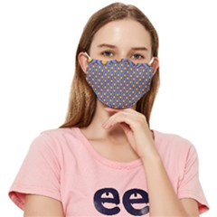 Yellow Circles On A Purple Background Fitted Cloth Face Mask (adult) by SychEva