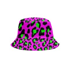 Pink And Green Leopard Spots Pattern Inside Out Bucket Hat (kids) by Casemiro